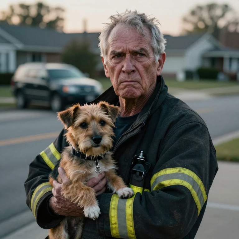 HE THREW HIS DOG OUT LIKE TRASH, THEN A RETIRED FIREFIGHTER STEPPED UP, LOOKED HIM IN THE EYE, AND SAID, ‘HE’S MINE NOW,’ IGNITING A WAR HE NEVER EXPECTED.