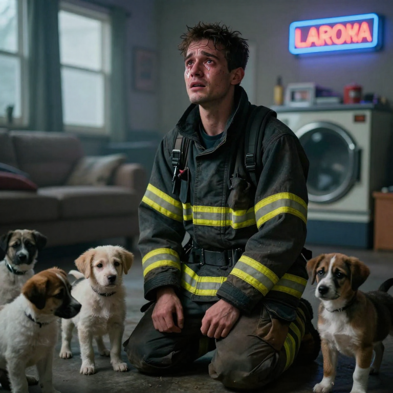 THEY CALLED ME A HERO UNTIL THEY LEARNED THE PUPPIES WEREN’T PUREBRED; NOW THE TOWN WANTS ME TO PAY FOR A NEW DOG, THEY SAY RESCUING ‘MUTTS’ WAS A WASTE OF FIRE DEPARTMENT RESOURCES.