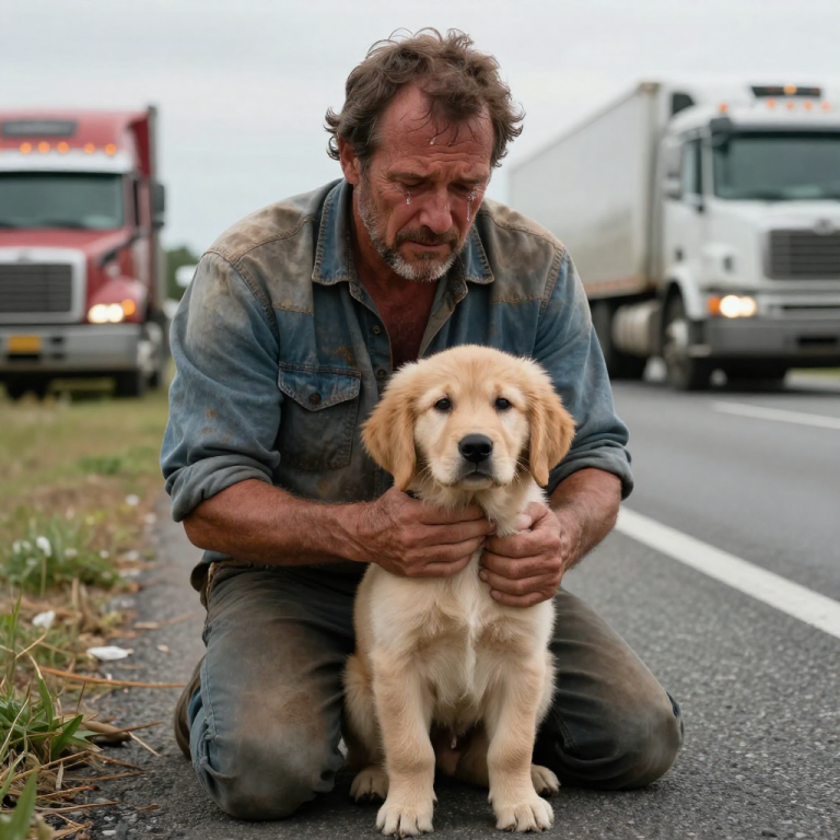“IT’S JUST TRASH, GET OUT OF THE WAY!” They screamed as I ran into the highway to save the puppy they threw out the window. Now that little dog is my only reason to keep living after my wife died.