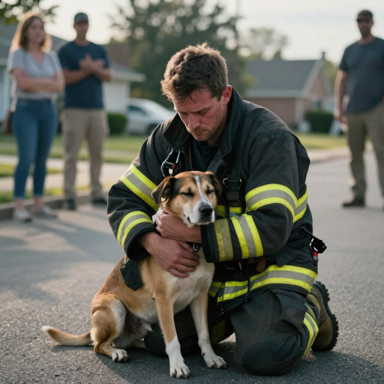 HE LEFT HIM TO DIE: The landlord chained his dog to a post in 100-degree heat, laughing as he walked away; but when a firefighter refused to let the dog suffer, risking everything to defy him, a small town chose sides and nothing was ever the same.