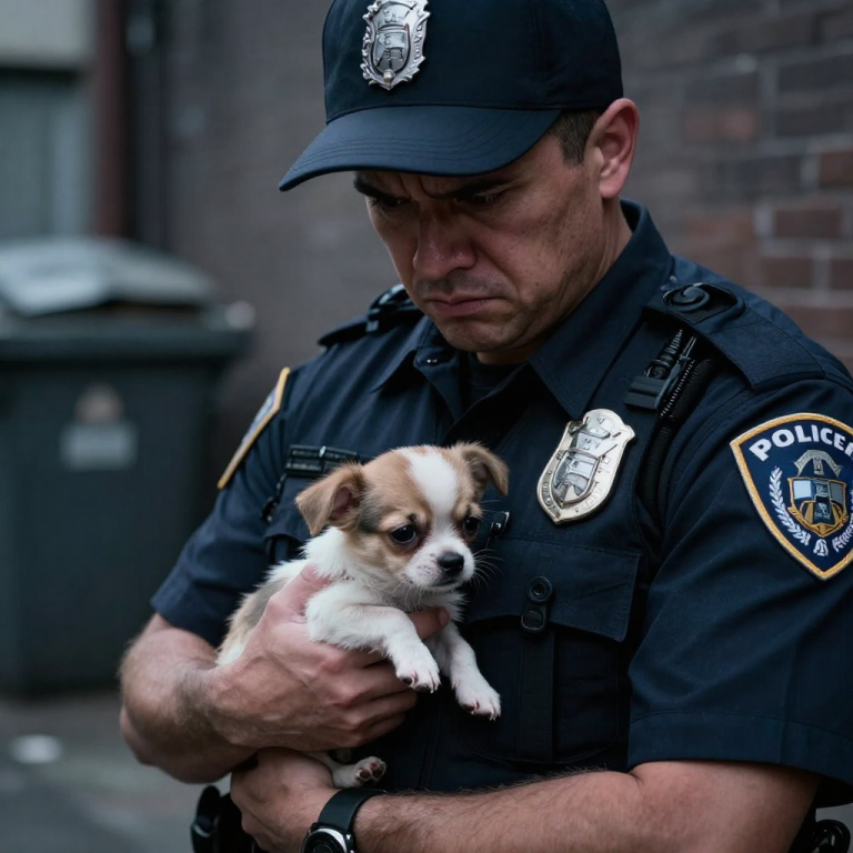 “IT’S JUST A DOG,” SHE SCREAMED, DUMPING THE PUPPY LIKE TRASH AS THE COP STARED, PROMISING HER A CAGE SMALLER THAN THE ONE SHE THREW AWAY.