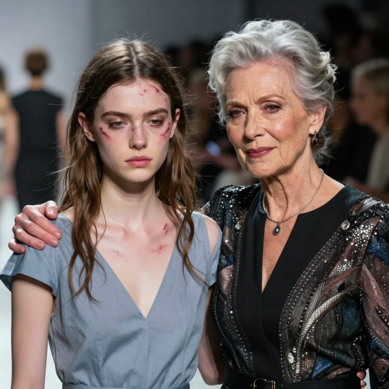 THEY LAUGHED AT MY SCARS AT THE FASHION SHOW, SHOUTING, ‘THIS ISN’T A CIRCUS’ — BUT WHEN AN ICONIC DESIGNER APPEARED AND CALLED ME HER MUSE, SHE BANNED THE BULLY MODEL FROM EVERY RUNWAY IN THE WORLD.