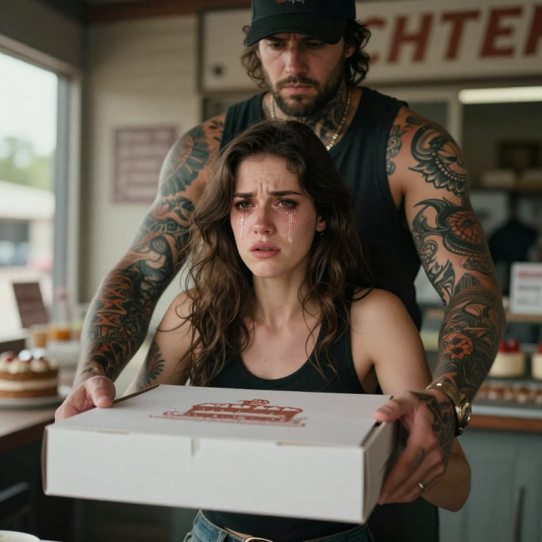 SHE COULDN’T ORDER A BIRTHDAY CAKE BECAUSE OF HER STUTTER, BUT WHEN A BIKER GANG ARRIVED, THE OWNER BEGGED FORGIVENESS ON HIS KNEES AFTER MOCKING A ‘BROKEN GIRL’ WHOSE FAMILY WAS MORE POWERFUL THAN HE COULD IMAGINE.