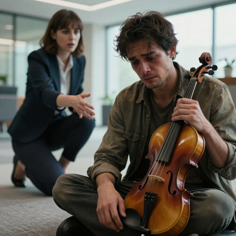HE CALLED HIM TRASH, BUT HER TEARS STARTED FALLING WHEN SHE REALIZED: THE HOMELESS STREET PERFORMER WAS THE BROTHER SHE BETRAYED, AND HE OWNED EVERYTHING.