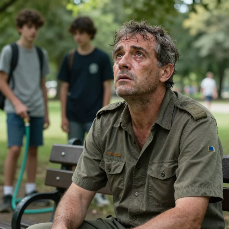 THEY CALLED ME ‘HOMELESS FREAK’ AND HOSED ME DOWN AT THE PARK UNTIL BLACK HELICOPTERS APPEARED AND A VOICE BOOMED, ‘STEP AWAY FROM THE COMMANDER!’