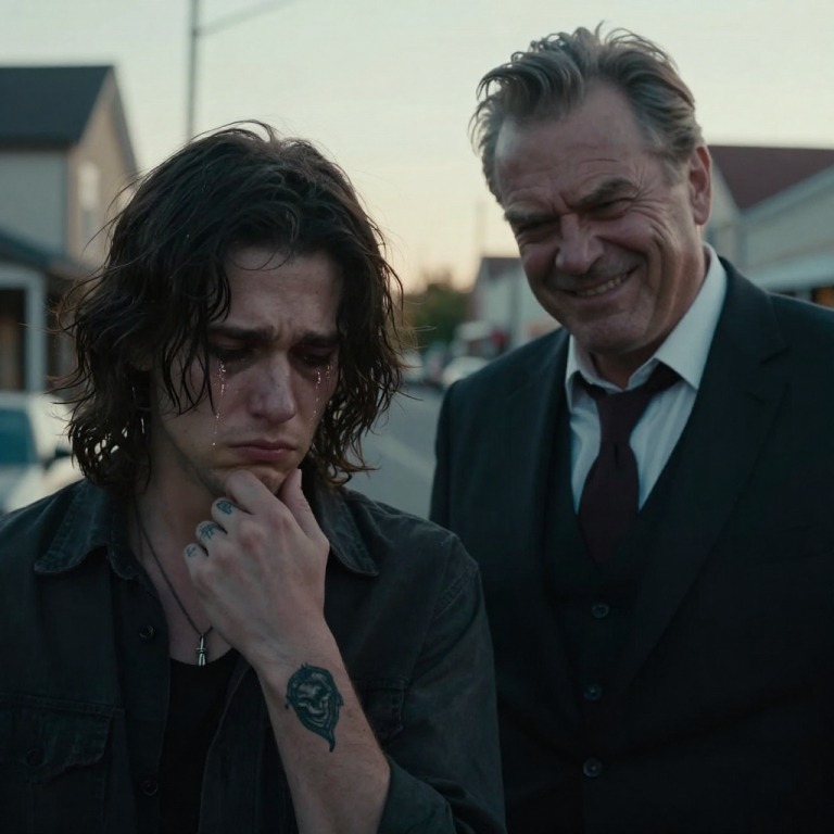 “YOU’RE NOTHING BUT A STRAY DOG!” HE SCREAMED, shattering my guitar and my soul, but when his eyes landed on the Reaper tattoo, his smirk turned to terror—he didn’t just break a guitar, he signed a death wish for everyone he loved.