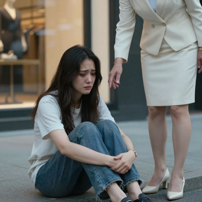 SHE SAID I COULDN’T AFFORD A SOCK, THEN SHOVED ME ON THE STREET: I SAT THERE CRYING UNTIL MY OWN MOTHER, A BILLIONAIRE, ARRIVED AND SAID SHE WAS GOING TO BUY THE STORE JUST TO DESTROY HER LIFE.