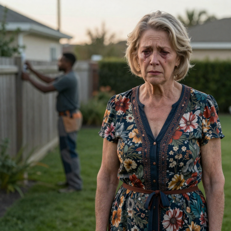 SHE CALLED THE COPS ON A ‘SUSPICIOUS’ MAN FIXING A FENCE, BUT HIS BADGE SHOCKED HER SILENCE! HER NEIGHBORHOOD PRIDE TURNED TO PUBLIC HUMILIATION WHEN THE NEW POLICE CHIEF HANDED HER A FINE FOR FALSE REPORTING!