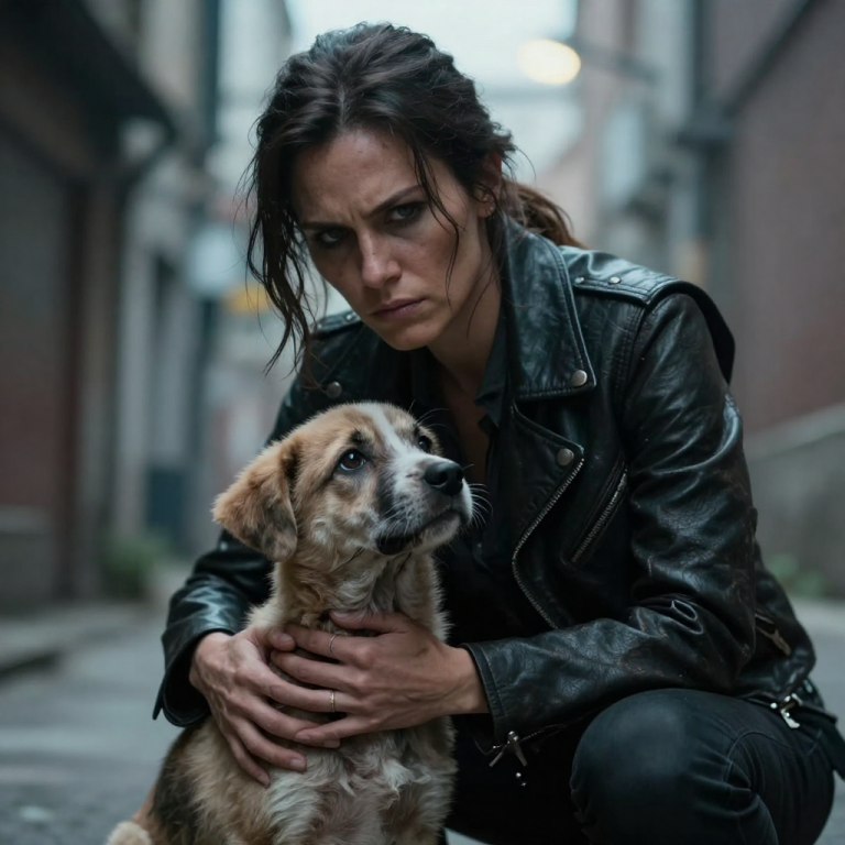 THEY LAUGHED WHEN THEY SAW SPARKY, ABUSED AND CHAINED IN A GARBAGE ALLEY; THEN THE ROLLING THUNDER ARRIVED, AND THE ONLOOKERS WATCHED THESE ‘TOUGH GUYS’ WEEP UNCONTROLLABLY OVER A DOG THEY ALMOST KILLED.