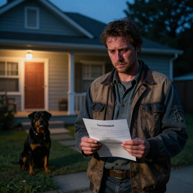 THEY CALLED ME A HERO AFTER THE FACTORY FIRE, BUT NO ONE SAW THE NOTE THE OWNER SLIPPED ME: ‘YOU’RE FIRED FOR ENDANGERING COMPANY PROPERTY,’ AND NOW I’M BLACKLISTED, UNABLE TO FEED MY FAMILY WHILE THAT DOG EATS BETTER THAN US.