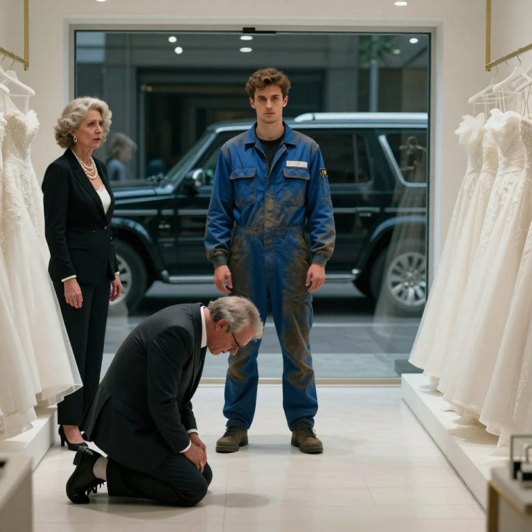 SHE THREW PENNIES AT MY GREASE-STAINED BOOTS AND LAUGHED, BUT THE ROOM WENT SILENT WHEN THE BILLIONAIRE BOWED TO ME.