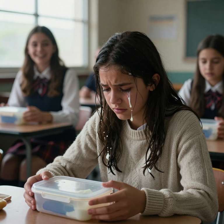 SHE POURED MILK ON MY HEAD AND CALLED ME ‘GARBAGE’ BECAUSE OF MY THRIFT-STORE CLOTHES, BUT WHEN THE BLACK HELICOPTER LANDED ON THE SOCCER FIELD, THE TEACHER STOPPED LAUGHING.