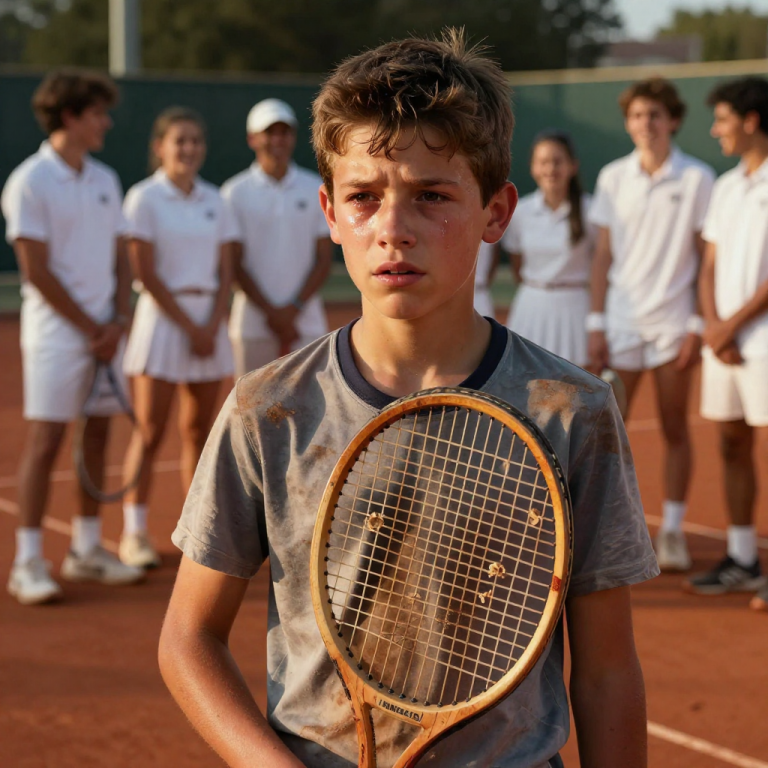 THEY SNAPPED THE STRINGS OF MY DEAD FATHER’S WOODEN RACKET AND CALLED IT TRASH, UNTIL THE NUMBER ONE TENNIS PLAYER IN THE WORLD STEPPED OUT OF A BLACK LIMOUSINE AND ENDED THEIR CAREERS.