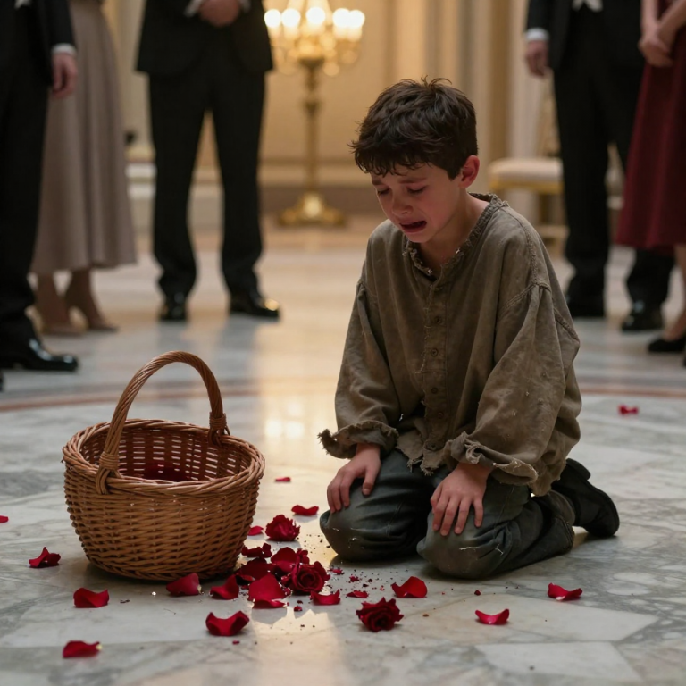 I WAS SELLNG ROSES TO SAVE MY SISTER WHEN A BILLIONAIRE KICKED MY BASKET, BUT THE HOST HAD A SECRET THAT CHANGED EVERYTHING.