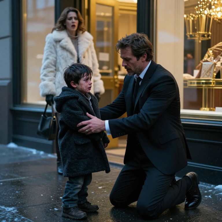 I WAS SIX YEARS OLD, FREEZING ON A SIDEWALK WHILE STARING AT A CUPCAKE I COULDN’T AFFORD, WHEN THE WOMAN IN THE FUR COAT OPENED THE DOOR NOT TO FEED ME, BUT TO POUR A BUCKET OF ICE WATER OVER MY SHIVERING BODY TO ‘WASH THE TRASH AWAY,’ LEAVING ME TO DIE IN THE COLD UNTIL THE CITY’S MOST FEARED MAN STEPPED OUT OF A BLACK SUV, WRAPPED ME IN CASHMERE, AND BOUGHT HER ENTIRE BUILDING JUST TO EVICT HER.