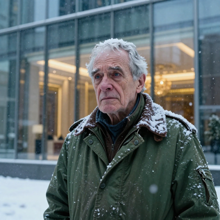 “GET OUT, YOU FILTHY LOSER!” HE SCREAMED, SHOVING ME INTO THE BLIZZARD, UNKNOWING THAT THE BUILDING BEHIND ME WAS MINE—UNTIL HIS FATHER WALKED OUT AND SAW HIS BOSS FREEZING TO DEATH.