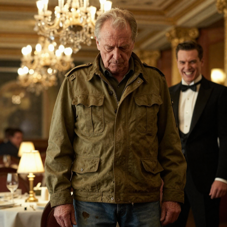 HE POURED BOILING SOUP ON MY LAP AND LAUGHED, THINKING I WAS JUST A CLUMSY OLD VETERAN HIRED TO HELP, BUT THE BLOOD DRAINED FROM HIS FATHER’S FACE WHEN I STOOD UP. He didn’t realize that the ‘servant’ he was mocking was actually the Chairman holding the debt to his family’s entire empire, and I was about to make the most expensive phone call of his life.