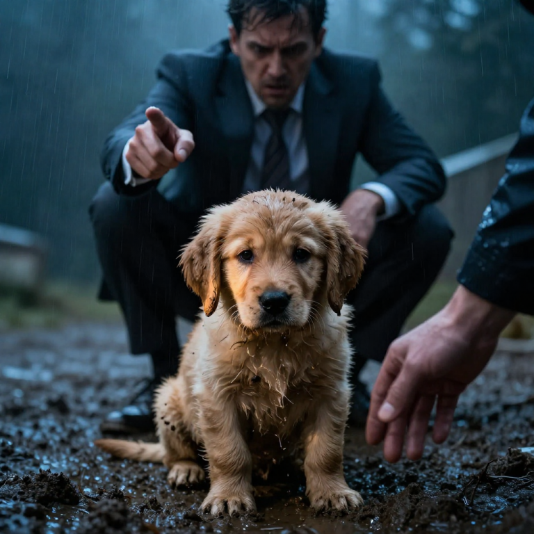 HE SCREAMED AT THE SHIVERING PUPPY FOR RUINING HIS PRISTINE LAWN, AND WHEN I SAW HIM RAISE HIS HAND TO STRIKE, I KNEW I WOULD LOSE EVERYTHING I OWNED BEFORE I LET HIM HURT THAT HELPLESS SOUL.