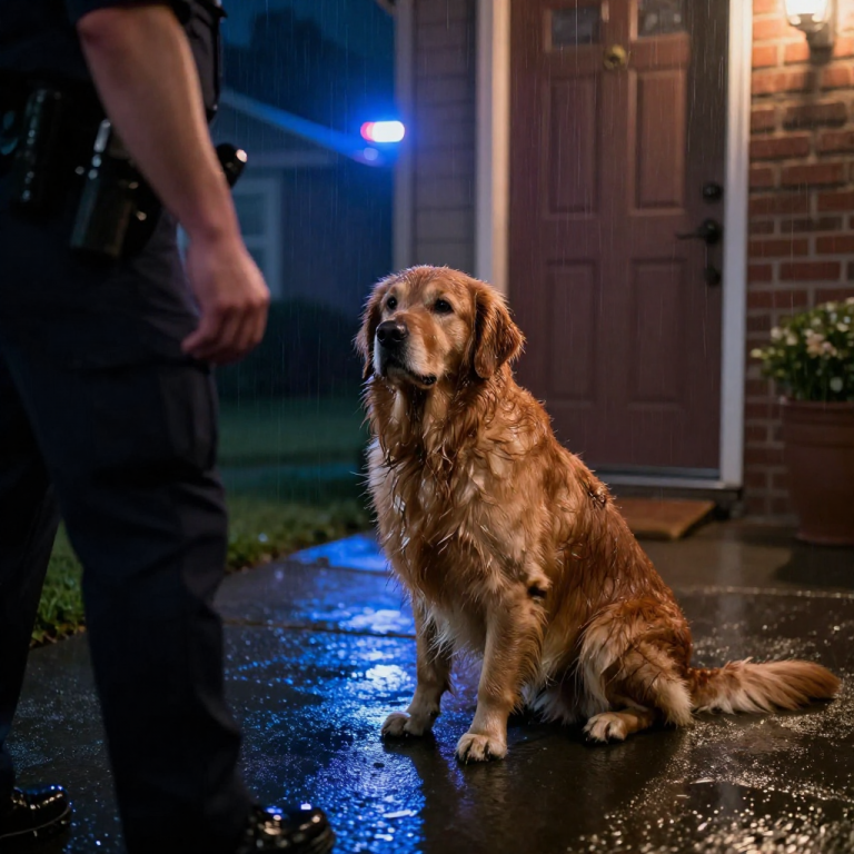 “GET OUT AND STAY OUT!” HE SCREAMED, THROWING HIS SHIVERING DOG INTO THE STORM, BUT HE DIDN’T SEE MY SQUAD CAR SITTING IN THE DARK UNTIL I STEPPED OUT INTO THE RAIN.