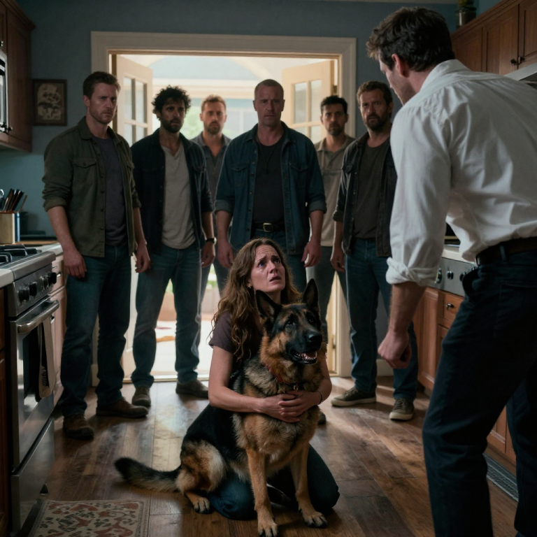 HE LAUGHED AS HE KICKED THE ONLY THING MY BROTHER LEFT BEHIND, SCREAMING THAT A DOG DIDN’T DESERVE A MEAL WHILE I WATCHED HELPLESSLY FROM THE DOORWAY. HE DIDN’T KNOW MY SQUAD WAS WAITING IN THE TRUCK, AND THEY WEREN’T JUST HERE TO TALK—THEY WERE HERE TO REMIND HIM THAT SOME BONDS ARE FORGED IN BLOOD AND CAN NEVER BE BROKEN.