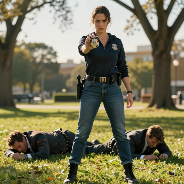 HE LAUGHED WHILE CHOKING THE HELPLESS PUPPY IN THE MIDDLE OF THE PARK, THINKING HIS MONEY MADE HIM UNTOUCHABLE. HE DIDN’T NOTICE THE QUIET WOMAN ON THE BENCH UNTIL SHE SLAMMED HIM INTO THE DIRT, REVEALING THE BADGE THAT PROVED SOME CRIMES DON’T GO UNPUNISHED.