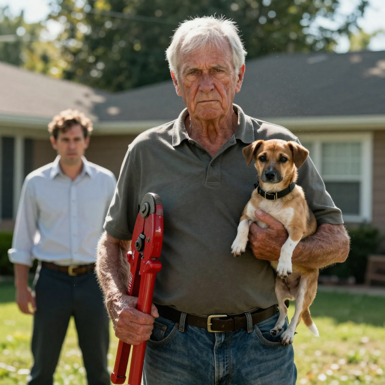 HE LOCKED MY TINY DOG IN A CRATE UNDER THE SCORCHING SUN TO ‘TEACH HIM MANNERS,’ BUT HE DIDN’T EXPECT THE QUIET VETERAN NEXT DOOR TO SMASH THE LOCK AND END HIS REIGN OF TERROR.