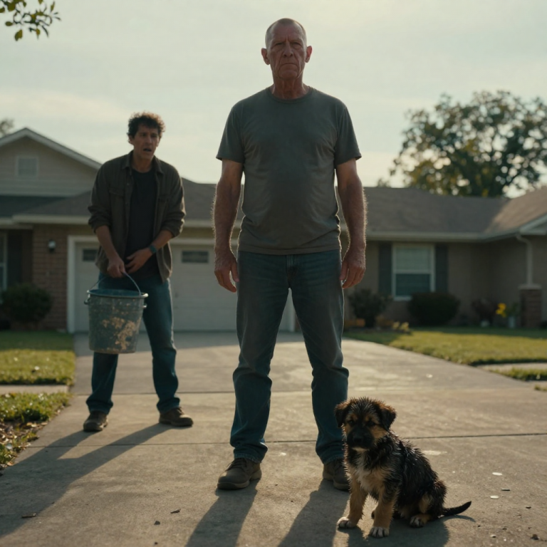 HE THREW A BUCKET OF FILTHY WATER ON A SCREAMING PUPPY, NOT REALIZING A VETERAN WAS RECORDING EVERY SECOND FROM THE DRIVEWAY.
