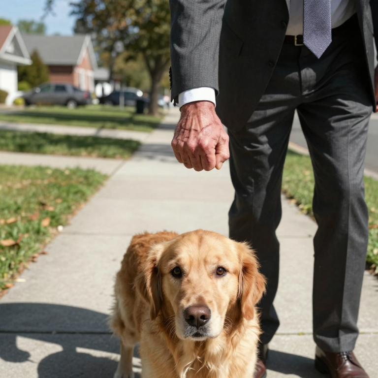 HE RAISED HIS FIST TO STRIKE THE TERRIFIED DOG, SCREAMING IN A BLIND RAGE, BUT HE DIDN’T KNOW A RETIRED FIGHTER WAS WATCHING UNTIL MY HAND CAUGHT HIS WRIST AND STOPPED THE VIOLENCE COLD.