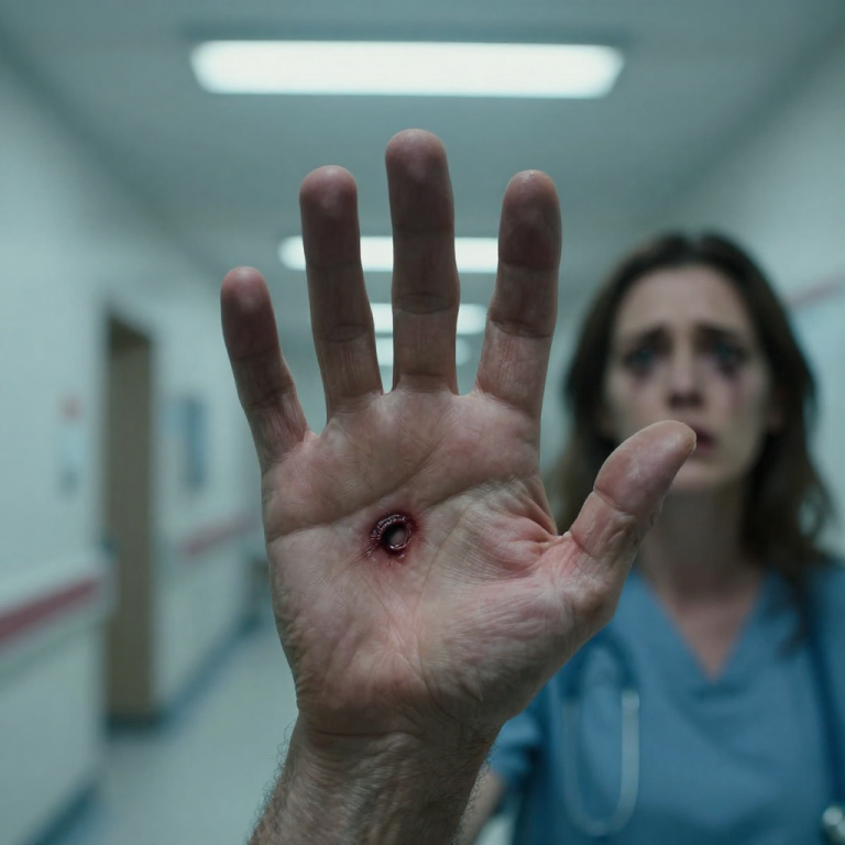 I SPIT AT THE FEET OF THE MAN WHO TRIED TO PRAY FOR ME, SCREAMING THAT A LOVING GOD WOULDN’T LET MY CHILD SUFFER, UNTIL HE CAUGHT MY WRIST AND I SAW THE OLD, JAGGED SCARS TEARING THROUGH THE CENTER OF HIS PALMS.
