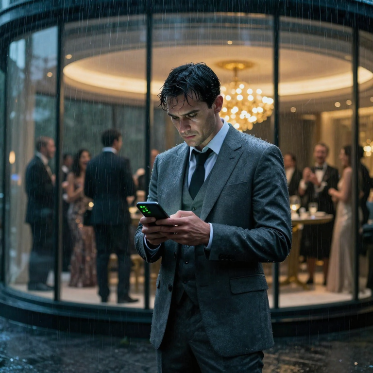 THEY LAUGHED AS THE RAIN SOAKED MY CHEAP SUIT, TAPPING ON THE GLASS OF THE VENUE I SECURED, UNAWARE THAT THE PHONE IN MY FREEZING HAND HELD THE MASTER KEY TO THEIR FORTUNES, AND I WAS ABOUT TO TEACH THEM THE PRICE OF INVISIBILITY.