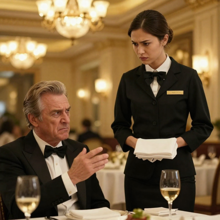 HE LAUGHED AS THE BURNING ASH HIT MY APRON, CALLING ME “UNEDUCATED TRASH” FOR A MISTAKE I DIDN’T MAKE, BUT THE ROOM WENT SILENT WHEN THE OWNER WALKED IN, IGNORED THE BILLIONAIRE, AND HANDED ME THE KEYS TO THE RESTAURANT.