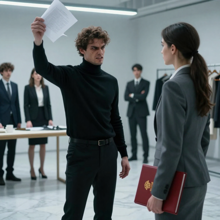 HE LAUGHED AT MY ‘CHEAP’ CLOTHES AND TORE MY SKETCHBOOK APART, TELLING ME I DIDN’T BELONG IN HIS WORLD—UNTIL I SHOWED HIM THE PAPERWORK THAT WOULD SHUT HIS ENTIRE STUDIO DOWN FOREVER.