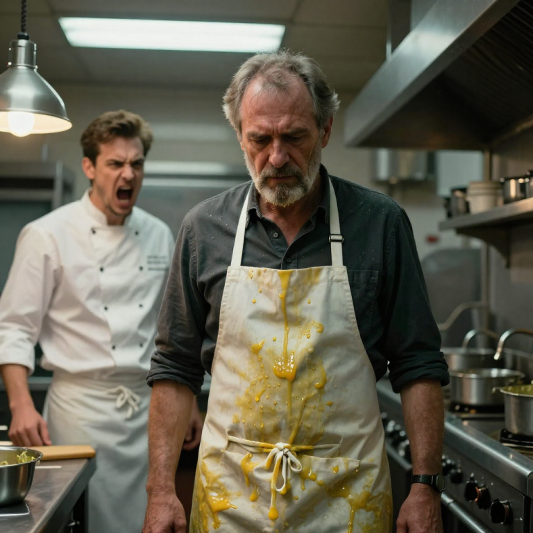 HE POURED THE SOUP OVER MY HEAD BECAUSE IT SMELLED LIKE ‘POVERTY,’ LAUGHING AS THE BROTH DRIPPED DOWN MY UNIFORM WHILE THE ENTIRE KITCHEN FROZE IN TERROR—BUT HE DIDN’T KNOW THE WOMAN WATCHING FROM TABLE ONE WASN’T JUST A CUSTOMER, AND I WASN’T JUST A DISHWASHER.