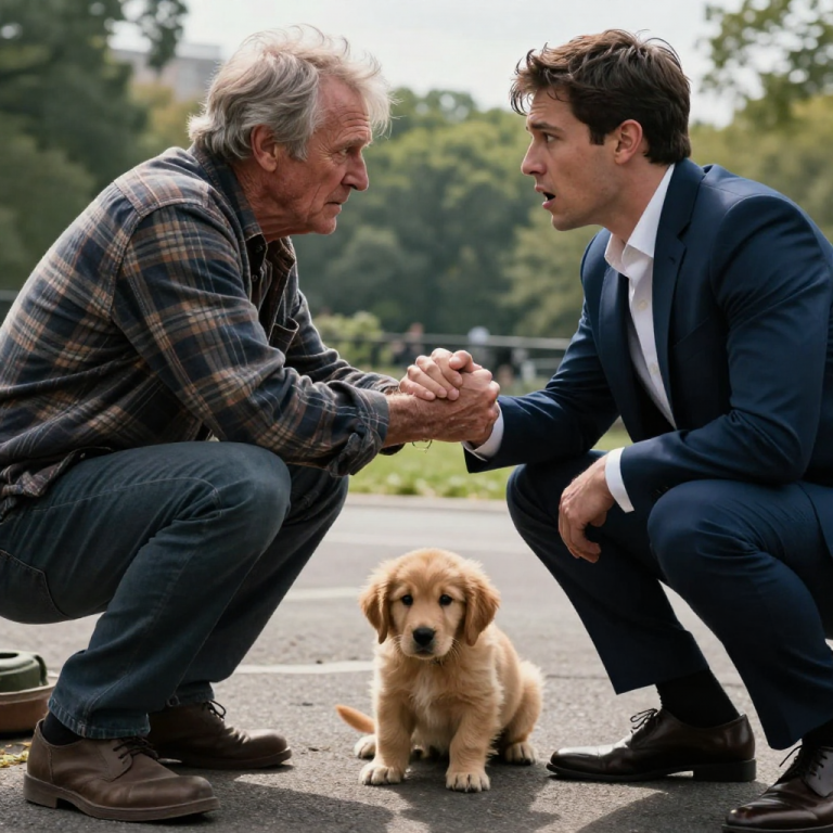 HE LIFTED THE TERRIFIED DOG INTO THE AIR BY ITS THROAT WHILE THE CROWD JUST WATCHED, BUT HE DIDN’T FEEL MY HAND CLOSE AROUND HIS WRIST UNTIL IT WAS TOO LATE. I LEANED IN CLOSE AND WHISPERED THE WORDS THAT MADE HIS ARROGANCE EVAPORATE: “PUT HIM DOWN NOW, OR I PROMISE YOU, THE NEXT THING TO HIT THE PAVEMENT WILL BE YOU.”