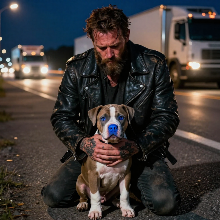 THEY KICKED THE HELPLESS PUPPY TOWARD THE ONCOMING TRUCKS LAUGHING LIKE IT WAS A GAME, UNTIL I DROPPED MY BIKE AND BECAME THE NIGHTMARE THEY DESERVED.
