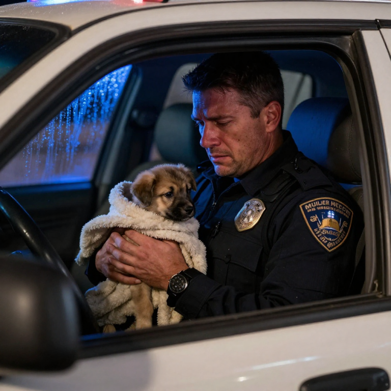 THEY LEFT FOUR HELPLESS PUPPIES TO FREEZE IN A PLASTIC BIN ON THE HIGHWAY, BUT THEY DIDN’T KNOW A K-9 OFFICER WAS THE ONE WHO WOULD FIND THEM.