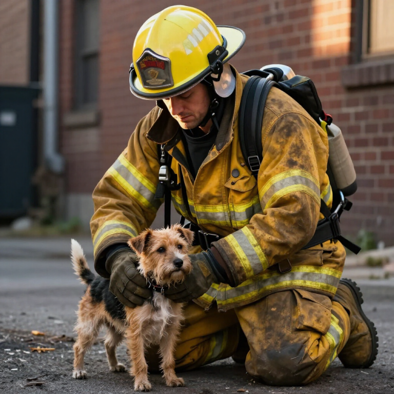 THEY CORNERED A HELPLESS PUPPY IN THE ALLEY, LAUGHING AS THEY POKED IT WITH SHARP STICKS, BUT THE CRUELTY DIED IN THEIR THROATS WHEN I STEPPED OUT OF THE SMOKE IN FULL GEAR, BLOCKING THEIR PATH AND SHOWING THEM THAT TRUE STRENGTH ISN’T ABOUT HURTING THE WEAK—IT’S ABOUT PROTECTING THEM.