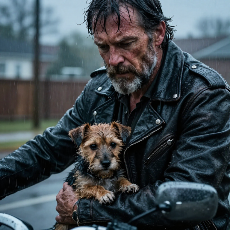 HE SIPPED HIS COFFEE WHILE THE DOG FROZE IN THE MUD, AND WHEN I KICKED HIS GATE DOWN TO SAVE IT, HE HAD THE NERVE TO ASK WHAT I WAS DOING—SO I GAVE HIM A LOOK THAT MADE HIM LOCK HIS DOOR.