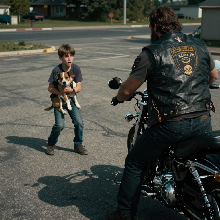 THEY HELD MY DOG BY THE SCRUFF FOR A TEN-SECOND CLIP, LAUGHING AS I BEGGED THEM TO STOP, CONVINCED THAT THEIR ONLINE FAME MATTERED MORE THAN MY HEARTBREAK. I WAS POWERLESS AGAINST THEIR NUMBERS UNTIL THE GROUND BEGAN TO SHAKE BENEATH US, AND THE SMUG GRINS VANISHED AS THE SHADOW OF A VETERAN BIKER GANG ECLIPSED THE SUN, TURNING THEIR CRUELTY INTO SILENCE.