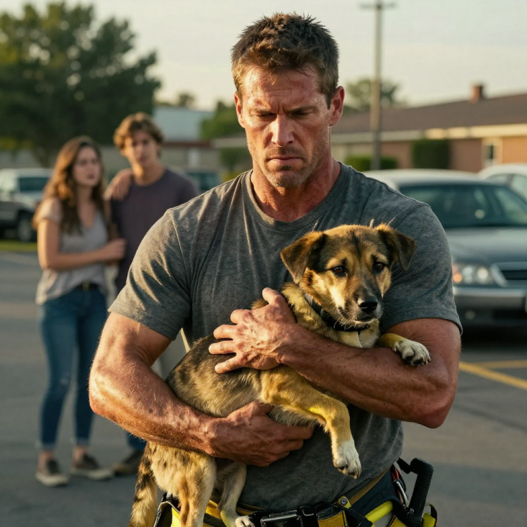 SHE LAUGHED AS HE PRESSED HIS BOOT INTO A LIVING HEARTBEAT, TREATING A TERRIFIED PUPPY LIKE ROADKILL, BUT THE LAUGHTER DIED THE MOMENT I STEPPED OUT OF MY TRUCK. I DIDN’T NEED TO SCREAM TO MAKE THEM STOP; I JUST SCOOPED UP THE BROKEN ANIMAL IN SILENCE AND GAVE THEM A LOOK THAT PROMISED A RECKONING FAR WORSE THAN THE LAW.