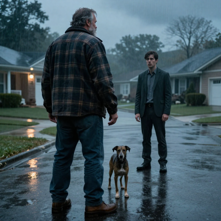 HE LAUGHED AS HE KICKED HIS STARVING DOG INTO THE FREEZING RAIN, NOT SEEING THE RETIRED MARINE WALKING UP BEHIND HIM. HE RAISED HIS BOOT FOR A SECOND BLOW, BUT FROZE WHEN A HAND HEAVY AS IRON LANDED ON HIS SHOULDER, AND HE TURNED TO FACE A MAN WHO HAD HUNTED MONSTERS FAR WORSE THAN HIM.