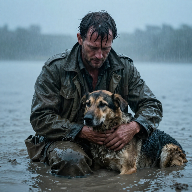 THEY TOLD ME HE WAS TOO BROKEN TO BE SAVED AND THAT I SHOULD LET THEM PUT HIM DOWN, BUT I SAW MY OWN REFLECTION IN HIS TERRIFIED EYES AND REFUSED TO MOVE. I sat in that freezing ditch for six hours while the neighbors watched from their windows, letting the rain soak through my clothes until he finally crawled into my lap, proving that sometimes the only way to save a soul is to sit in the darkness with them until they are ready to step back into the light.