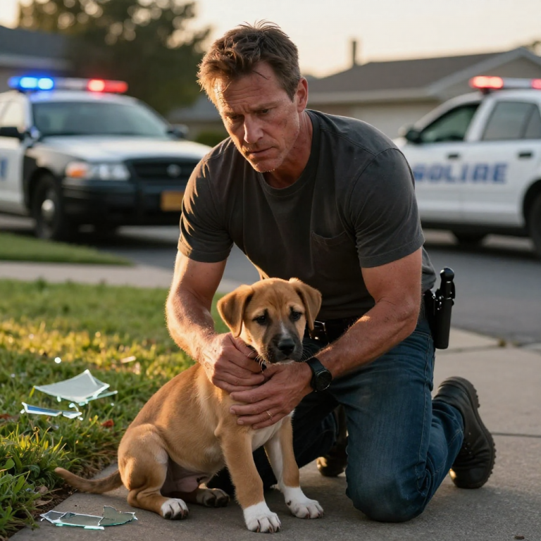 HE THREW A GLASS BOTTLE AT A TERRIFIED PUPPY, NOT KNOWING THE QUIET NEIGHBOR NEXT DOOR WAS AN UNDERCOVER DETECTIVE WHO HAD FINALLY SEEN ENOUGH. I RISKED MY ENTIRE CAREER AND A FEDERAL INVESTIGATION IN A SINGLE HEARTBEAT, BECAUSE SOME LINES CANNOT BE CROSSED, BADGE OR NO BADGE.