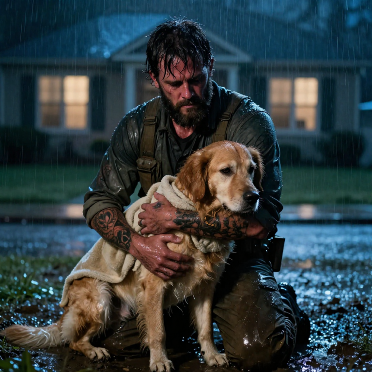 HE LAUGHED AS THE RAIN TURNED TO ICE, TELLING ME ‘IT’S JUST AN ANIMAL’ WHILE THE DOG DUG A HOLE IN THE MUD TRYING TO ESCAPE THE WIND. HE THOUGHT HIS PROPERTY LINE WAS A SHIELD THAT PROTECTED HIS CRUELTY, BUT HE DIDN’T SEE THE BLACK TRUCK IDLING AT THE CURB, FILLED WITH MEN WHO HAD CARRIED BROTHERS THROUGH WORSE STORMS AND WEREN’T ABOUT TO LET A HELPLESS SOUL FREEZE TO DEATH ON THEIR WATCH.