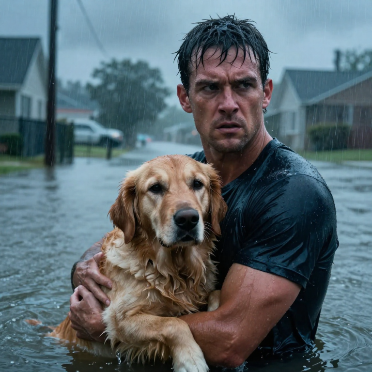 HE TIED HIS DOG TO THE FENCE TO DROWN IN THE RISING FLOODWATERS, AND WHEN I CUT THE ROPE, HE HAD THE AUDACITY TO CALL IT THEFT.
