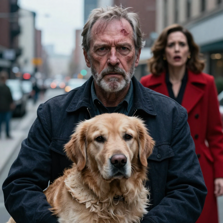 SHE RIPPED THE COLLAR OFF THE SHAKING OLD GOLDEN RETRIEVER AND SHOVED HIM INTO THE PATH OF A SPEEDING TRUCK, SCREAMING THAT SHE WAS DONE WASTING MONEY ON A DYING THING. I WAS SUPPOSED TO BE RETIRED, BUT WHEN I DOVE ONTO THE ASPHALT AND DRAGGED HIM TO SAFETY, THE COLD FIRE IN MY EYES FROZE HER SCREAMS INTO SILENCE.