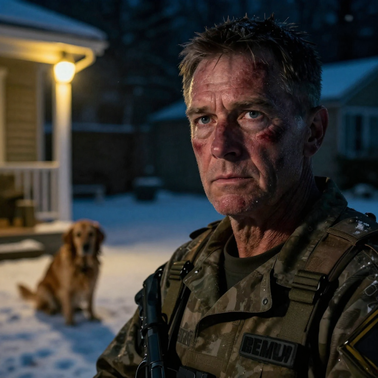 HE LAUGHED WHILE POURING ICE WATER ON HIS SHIVERING DOG, NOT KNOWING A VETERAN WAS WATCHING FROM THE SHADOWS.