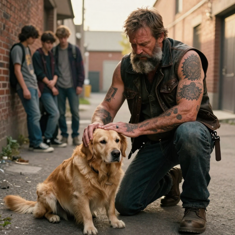 THEY CORNERED THE OLD BLIND DOG AGAINST THE BRICK WALL, KICKING DUST INTO HIS MILKY EYES AND LAUGHING AS HE WHIMPERED FOR A WAY OUT, BUT THE CAMERAS DROPPED AND THE LAUGHTER DIED THE SECOND THE BLACK HARLEY CUT THE ENGINE BEHIND THEM.