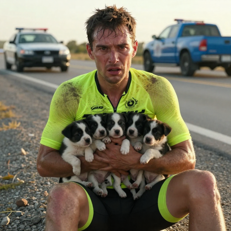 HE THREW A HEAVY BAG OF SCREAMING PUPPIES ONTO THE BURNING ASPHALT LIKE GARBAGE, BUT HE DIDN’T KNOW I WAS RIDING BEHIND HIM AND I WOULDN’T STOP UNTIL I RAN HIM OFF THE ROAD.
