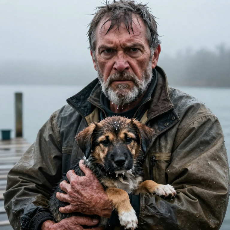 SHE LAUGHED AS SHE TOSSED THE SHIVERING PUPPY INTO THE ICY BLACK WATER, DUSTING HER HANDS OFF LIKE HE WAS NOTHING BUT TRASH, BUT SHE DIDN’T SEE ME WATCHING FROM THE END OF THE PIER. I AM SIXTY-FIVE YEARS OLD, MY JOINTS ACHE, AND I HAVEN’T SWUM LIKE THAT SINCE THE NAVY, BUT WHEN I HIT THAT WATER, I WASN’T JUST SAVING A DOG—I WAS COMING FOR HER, AND I WASN’T GOING TO LET HER WALK AWAY SMILING.